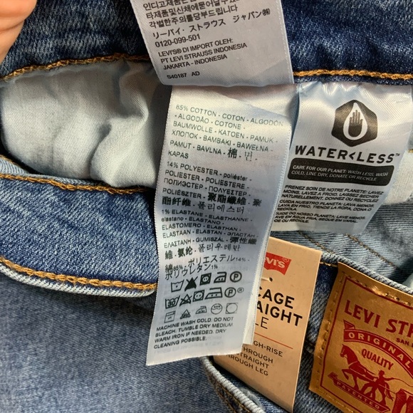 Levi’s Ribcage Straight Ankle classic wash button fly jeans Size 24W NEW - Picture 6 of 15